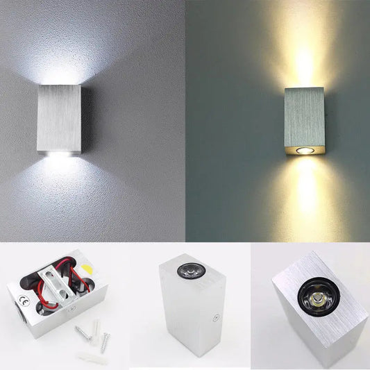 Cube Shape LED Wall Lamp for Indoor and Outdoor Use
