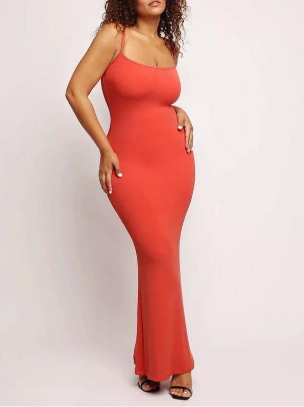 Slim Women's Dress with Body Shaping Design