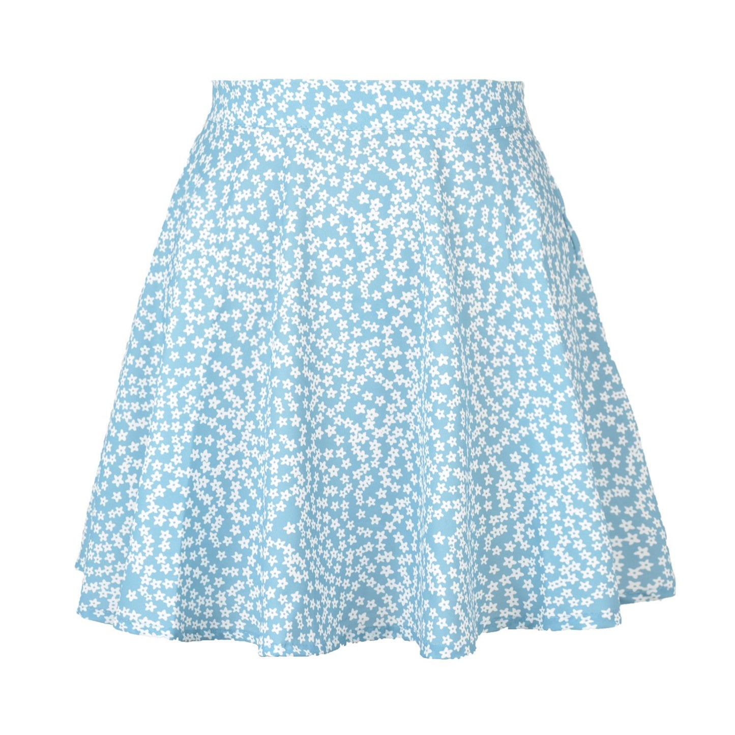 Floral High Waist Chiffon Umbrella Skirt for Women