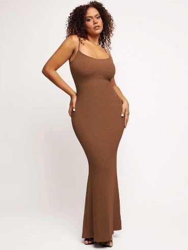 Slim Women's Dress with Body Shaping Design