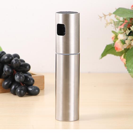 Stainless Steel Oil Spray Bottle with Funnel and Brush
