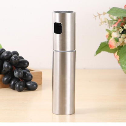 Stainless Steel Oil Spray Bottle with Funnel and Brush
