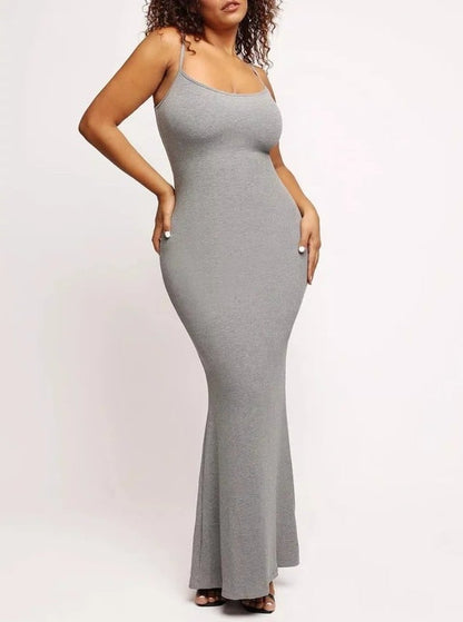 Slim Women's Dress with Body Shaping Design