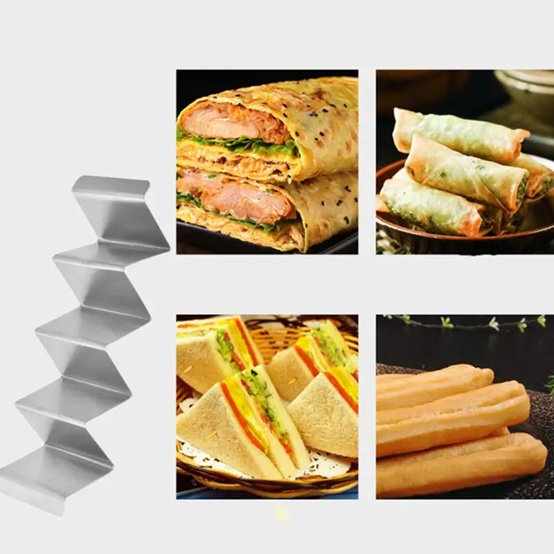 Stainless Steel W-Shaped Taco and Pancake Holder (1 pc)