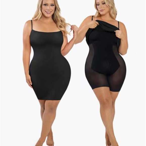 Slim Women's Dress with Body Shaping Design