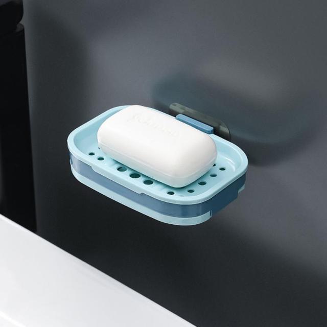 Double Layer Soap Box with Drainage for Travel Use