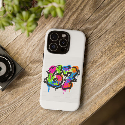 Graffiti '67' Phone Case — Colorful Urban Street Art Protective Cover