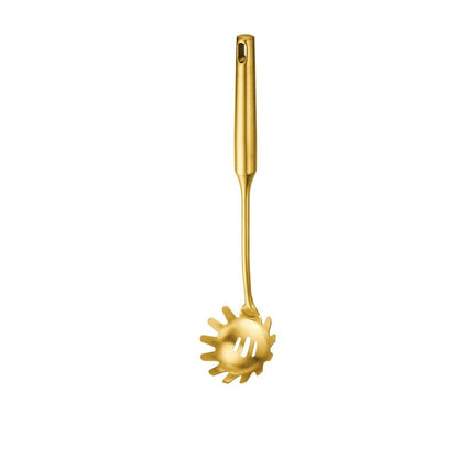 Custom Gilded Stainless Steel Cooking Spoon Set