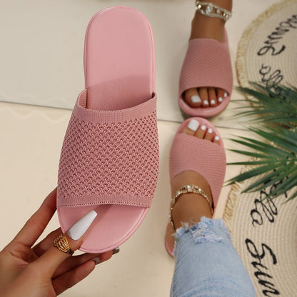 Fashion Flying Weave Wedge Sandals with Soft Sole
