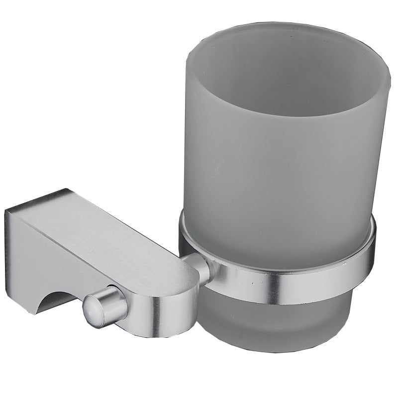 Aluminum Bathroom Accessory Set with Towel Rack and Hooks