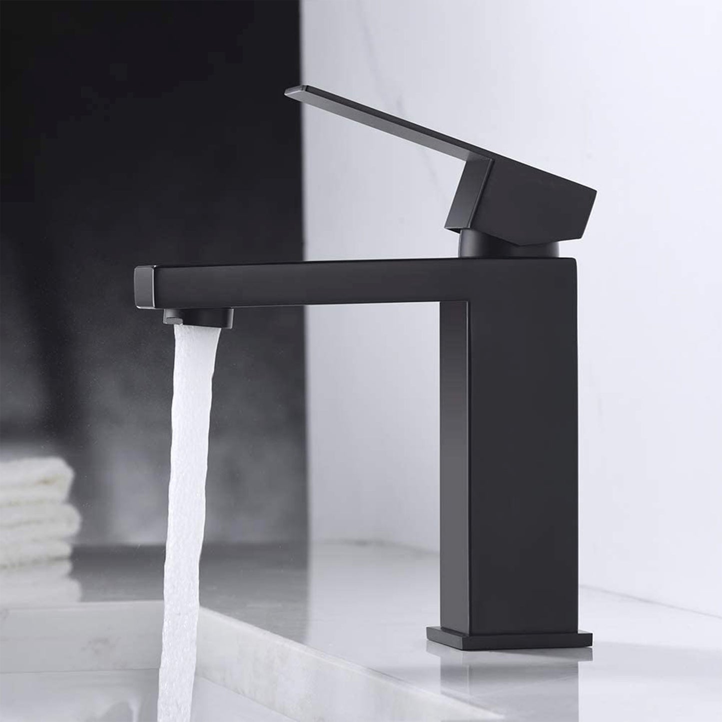 304 Stainless Steel Sink Faucet with Black Finish