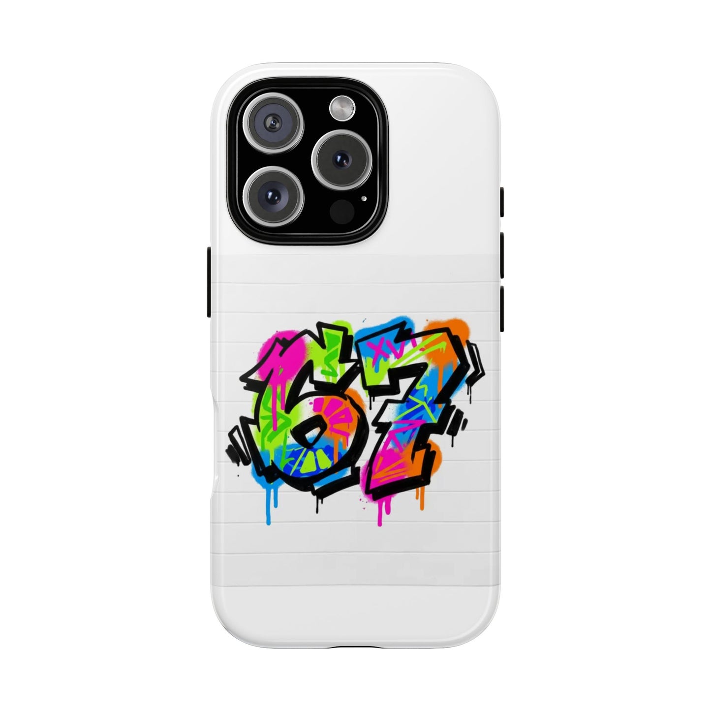 Graffiti '67' Phone Case — Colorful Urban Street Art Protective Cover