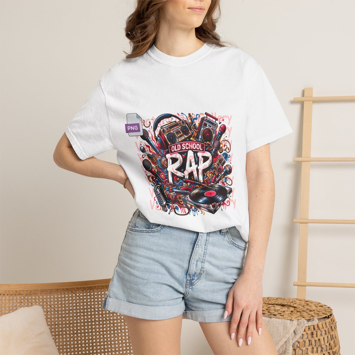 Old School Rap T-Shirt — Vintage DJ Turntable Hip Hop Tee