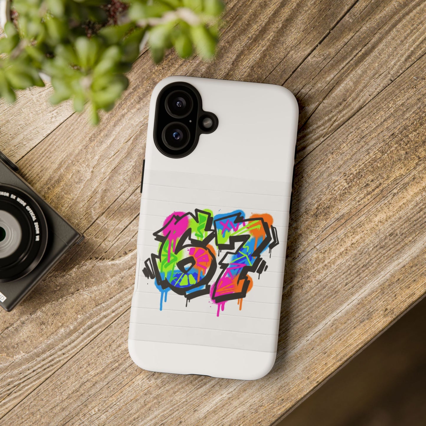 Graffiti '67' Phone Case — Colorful Urban Street Art Protective Cover