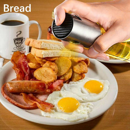 Stainless Steel Oil Spray Bottle with Funnel and Brush