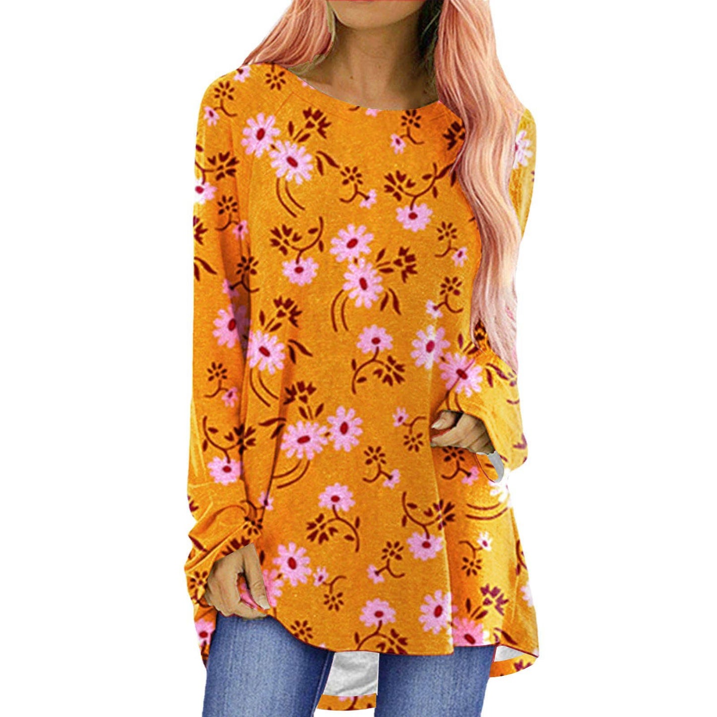 Halloween Printed Long-Sleeved T-Shirt for Women