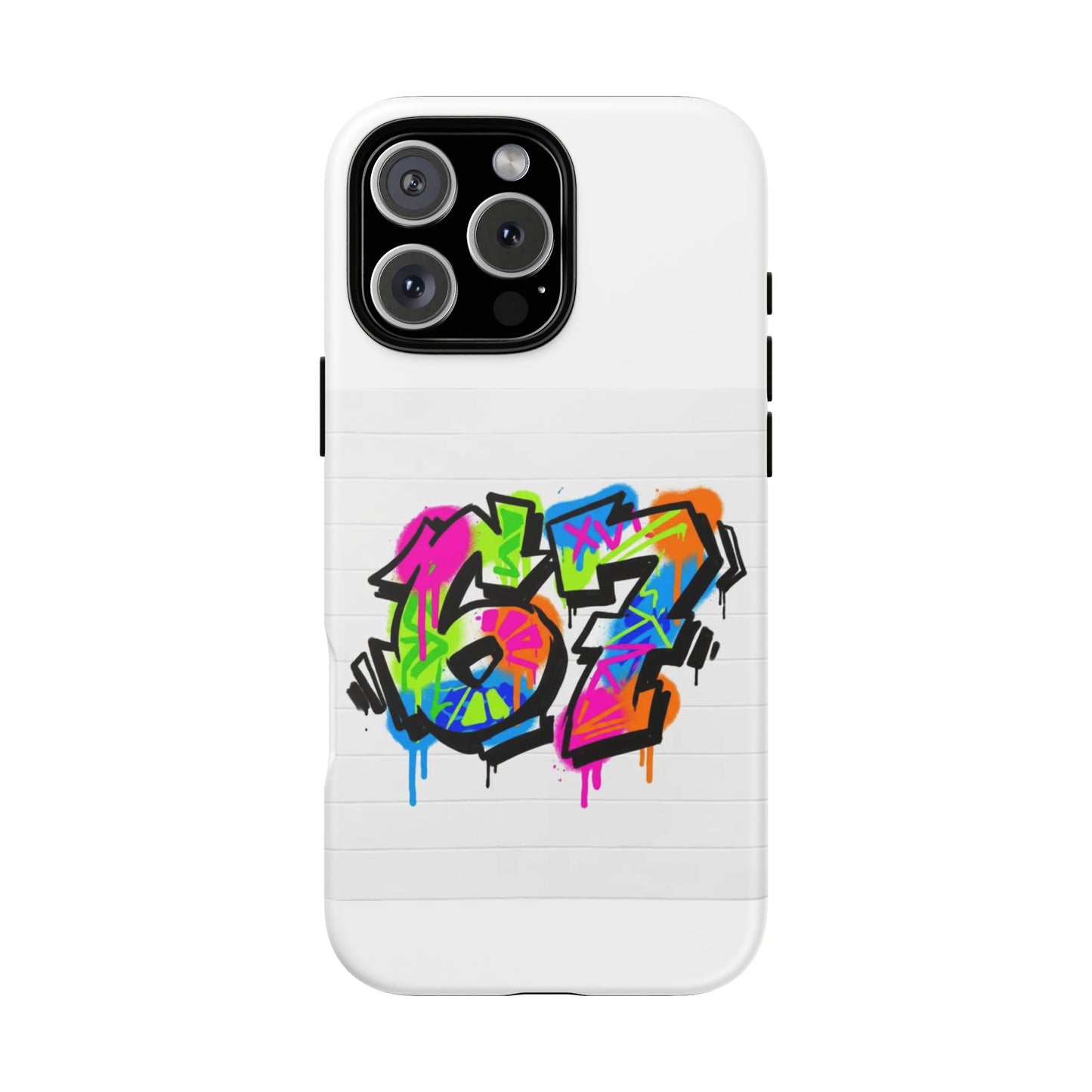 Graffiti '67' Phone Case — Colorful Urban Street Art Protective Cover