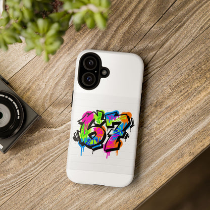 Graffiti '67' Phone Case — Colorful Urban Street Art Protective Cover