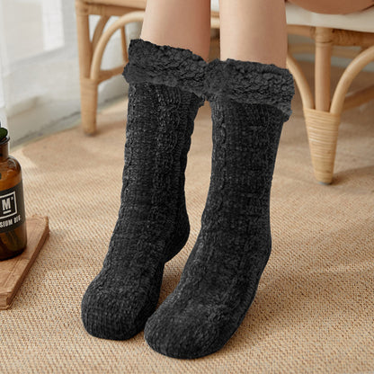 Plus Velvet Ladies Winter Warm Floor Sleeping Socks