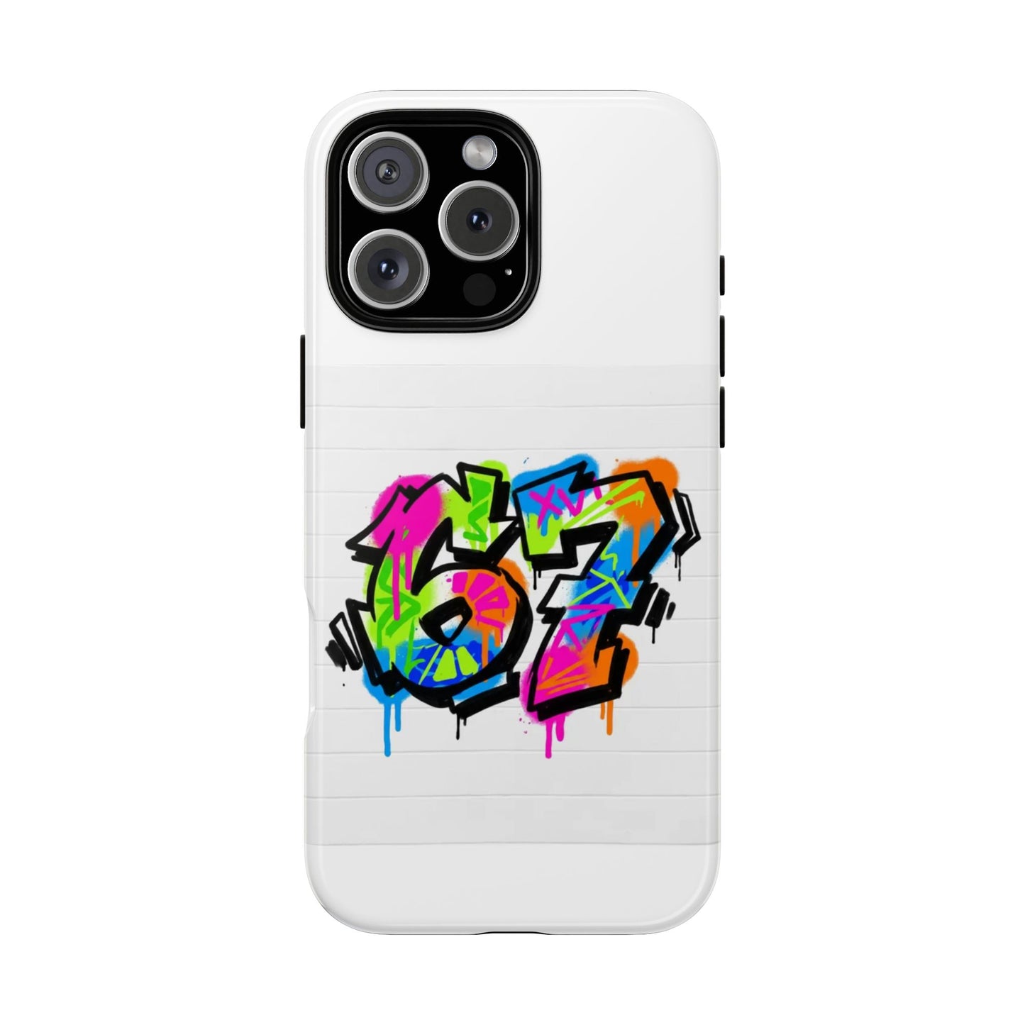 Graffiti '67' Phone Case — Colorful Urban Street Art Protective Cover