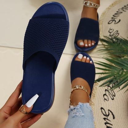 Fashion Flying Weave Wedge Sandals with Soft Sole