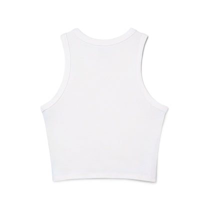Urbano Calle Graphic Racer Tank Top — Edgy Street Art Crop Top