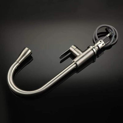 304 Stainless Steel Pull-Down Kitchen Faucet (Home Use)