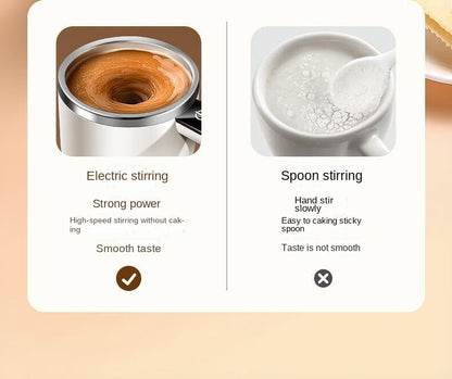 380ML Electric Coffee Self Mixing Mug IP67 Waterproof BPA-free Coffee Stirring Mug Rechargeable Automatic Magnetic Cup For Tea