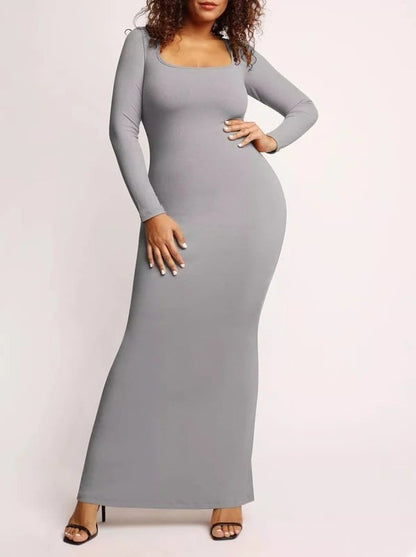 Slim Women's Dress with Body Shaping Design