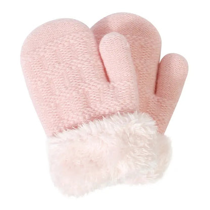 Winter Woolen Knitted Gloves for Men, Women, and Kids