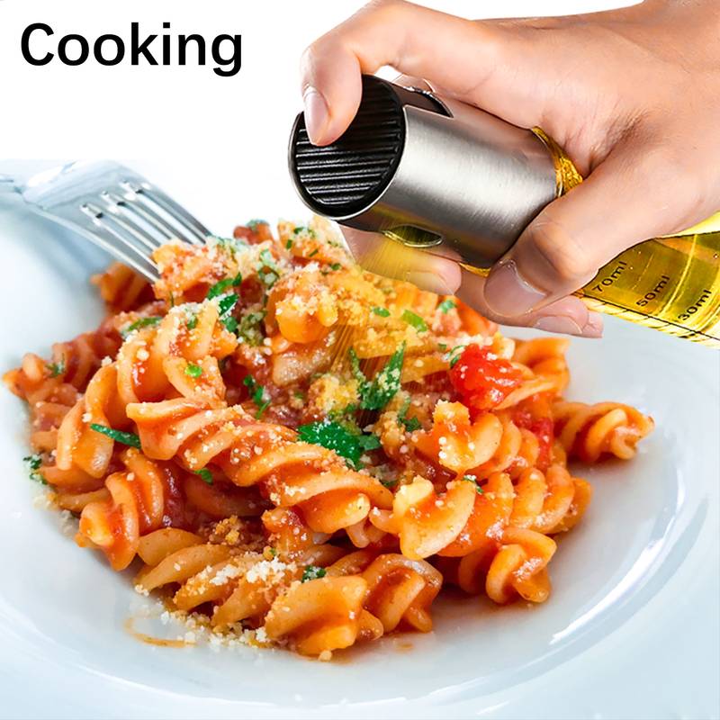 Stainless Steel Oil Spray Bottle with Funnel and Brush