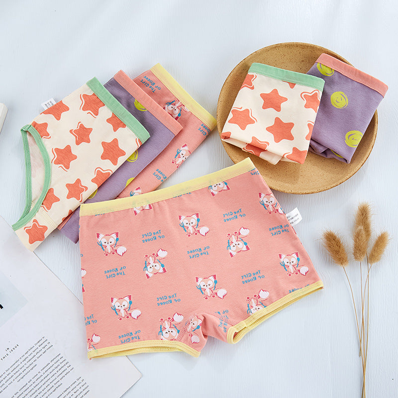 Cute Cotton Boxer Briefs for Kids 1-8 Years Old