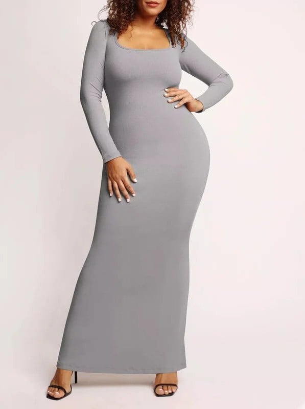 Slim Women's Dress with Body Shaping Design