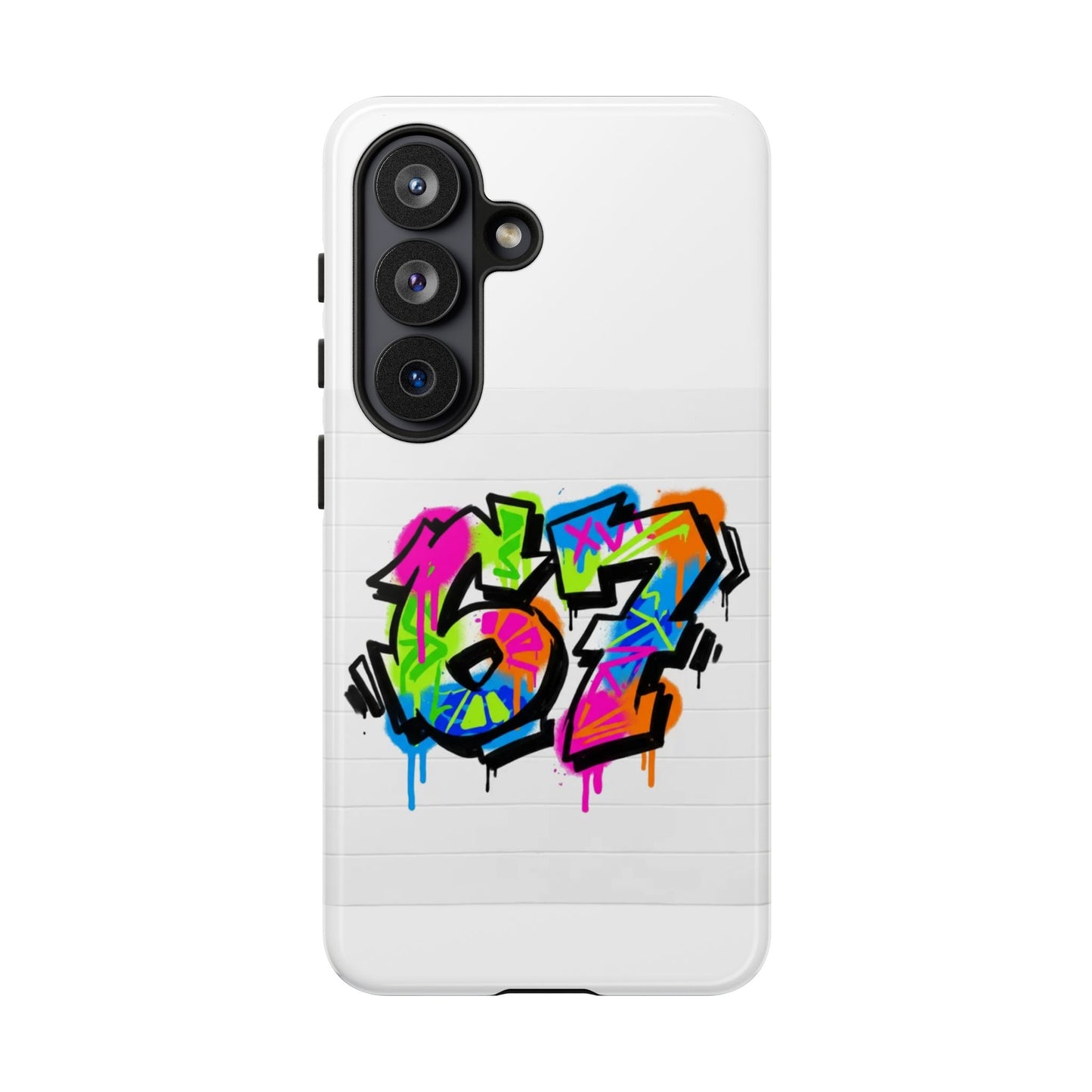 Graffiti '67' Phone Case — Colorful Urban Street Art Protective Cover