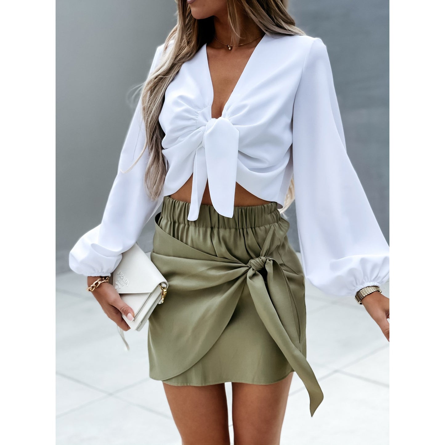 Casual Lace-up Short Skirt for Women - Holiday Style