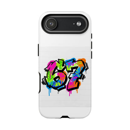 Graffiti '67' Phone Case — Colorful Urban Street Art Protective Cover