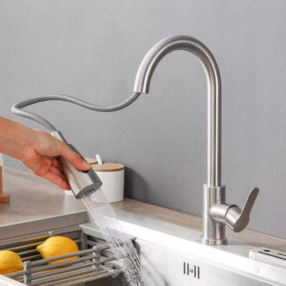304 Stainless Steel Pull-Down Kitchen Faucet (Home Use)