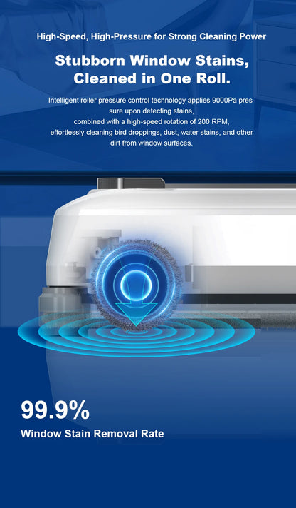 2026 Robot Window Vacuum Cleaner Liectroux S9, 10000Pa,2 Roller Brush,6-Way Water Spray,APP Control,Smart Glass Wall Cleaning