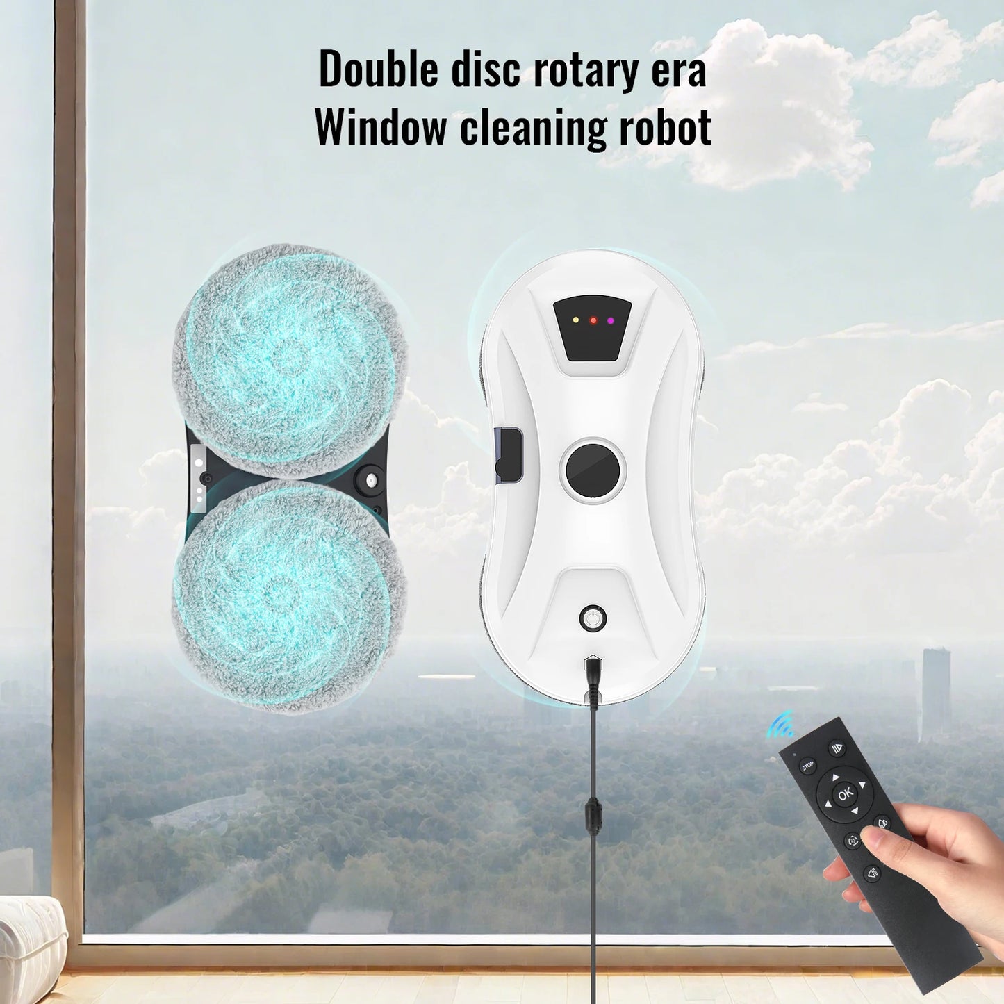 5600Pa Intelligent Window Cleaning Robot Automatic Water Spray Cleaning Windows Machine Remote-Controlled Window Cleaning Robot