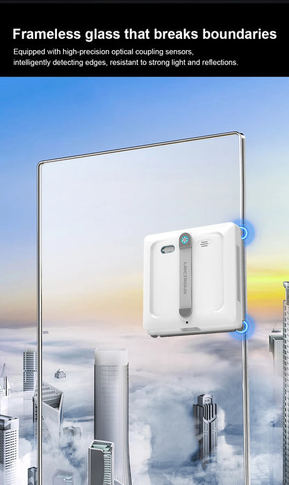 2026 Robot Window Vacuum Cleaner Liectroux S9, 10000Pa,2 Roller Brush,6-Way Water Spray,APP Control,Smart Glass Wall Cleaning