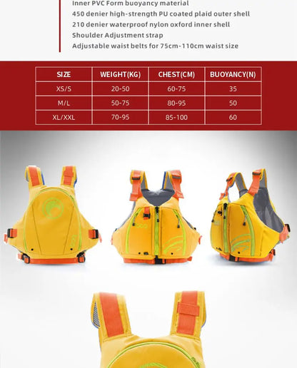 Adult Kids Kayak Life Jackets Approved EN ISO 12402-5 Certified Buoyancy Aids Youth Safety Fishing Vest