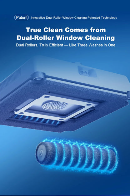 2026 Robot Window Vacuum Cleaner Liectroux S9, 10000Pa,2 Roller Brush,6-Way Water Spray,APP Control,Smart Glass Wall Cleaning