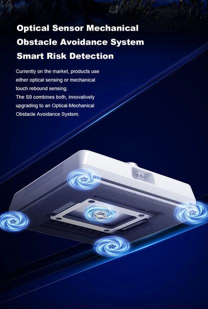 2026 Robot Window Vacuum Cleaner Liectroux S9, 10000Pa,2 Roller Brush,6-Way Water Spray,APP Control,Smart Glass Wall Cleaning