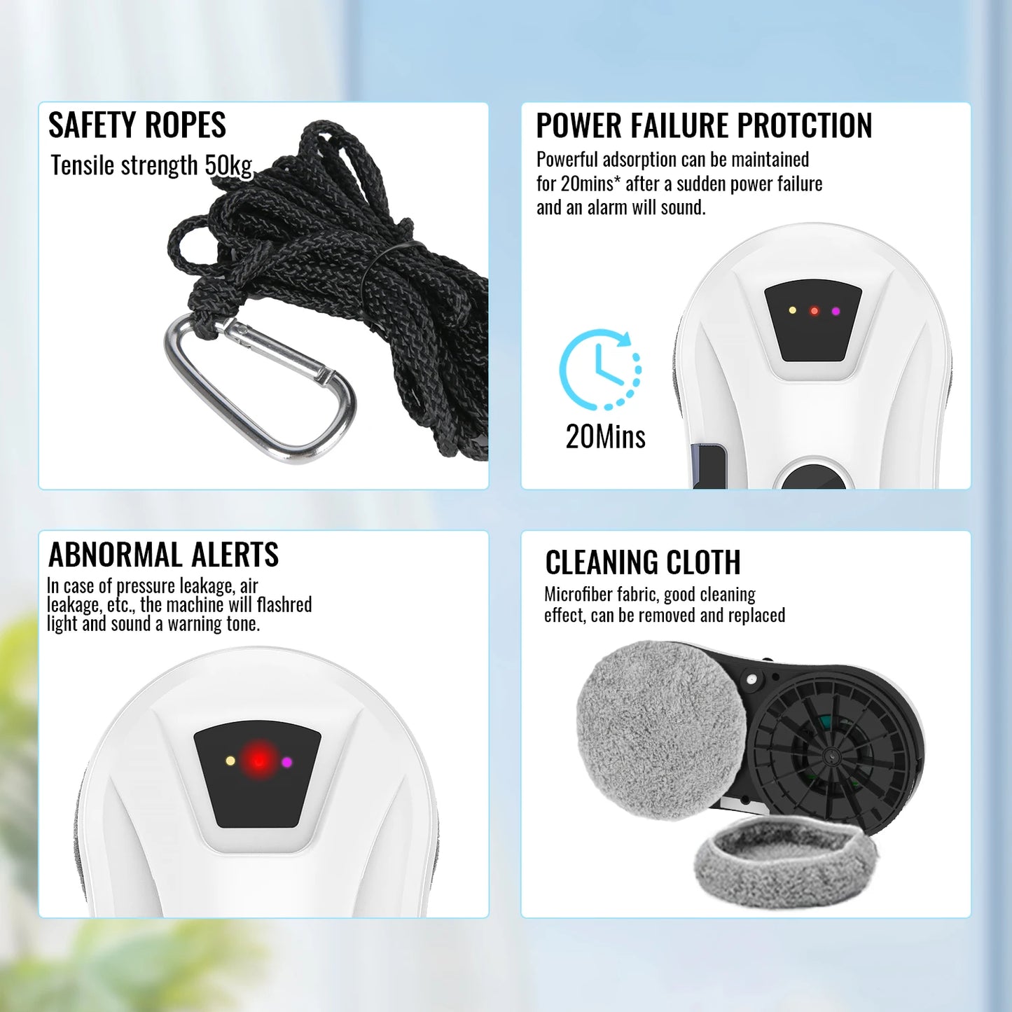 5600Pa Intelligent Window Cleaning Robot Automatic Water Spray Cleaning Windows Machine Remote-Controlled Window Cleaning Robot