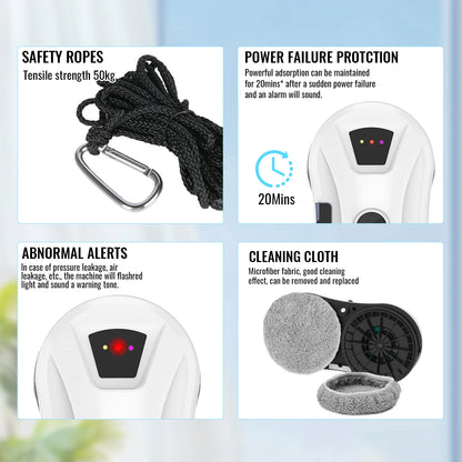 5600Pa Intelligent Window Cleaning Robot Automatic Water Spray Cleaning Windows Machine Remote-Controlled Window Cleaning Robot
