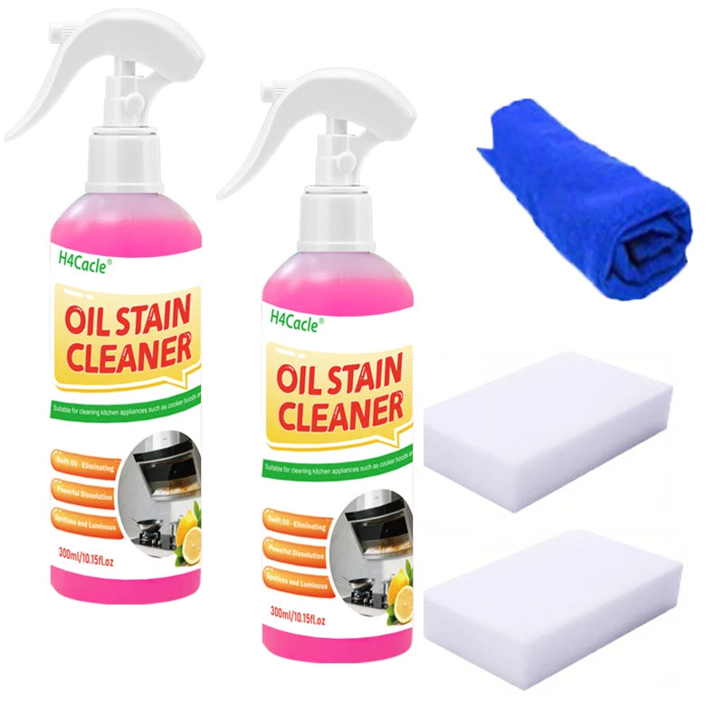 Heavy Duty Kitchen Grease Remover Oil Stain Cleaner Heavy Oil Remover Easily Cleans Stoves Oven Range Hoods Grease Removal Spray