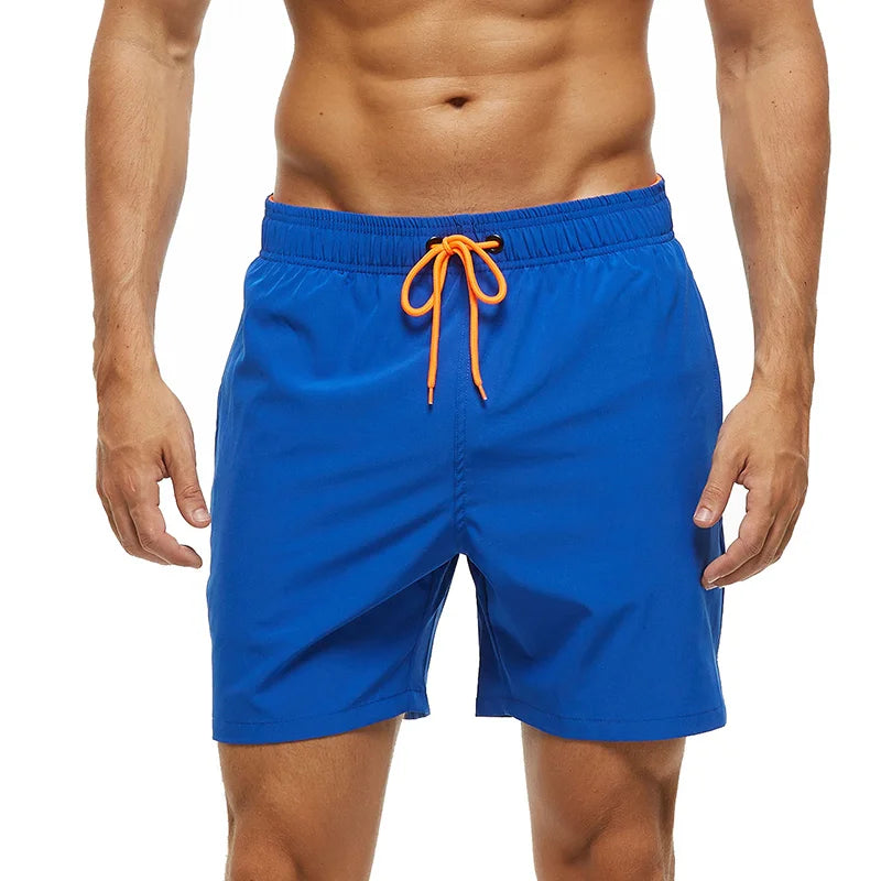 Datifer Brand 2026 Summer Mens Shorts Solid Polyester Gym Traje De Baño Hombre Breathable Mesh Liner Side Pockets Sport Swimwear