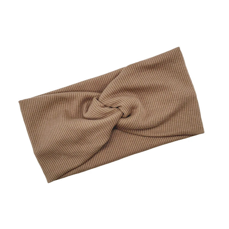 Baby Headband Yoga Sport Girls Kids Children Adult Women Bandage Solid Twisted Knotted Soft Hair Accessories Turban