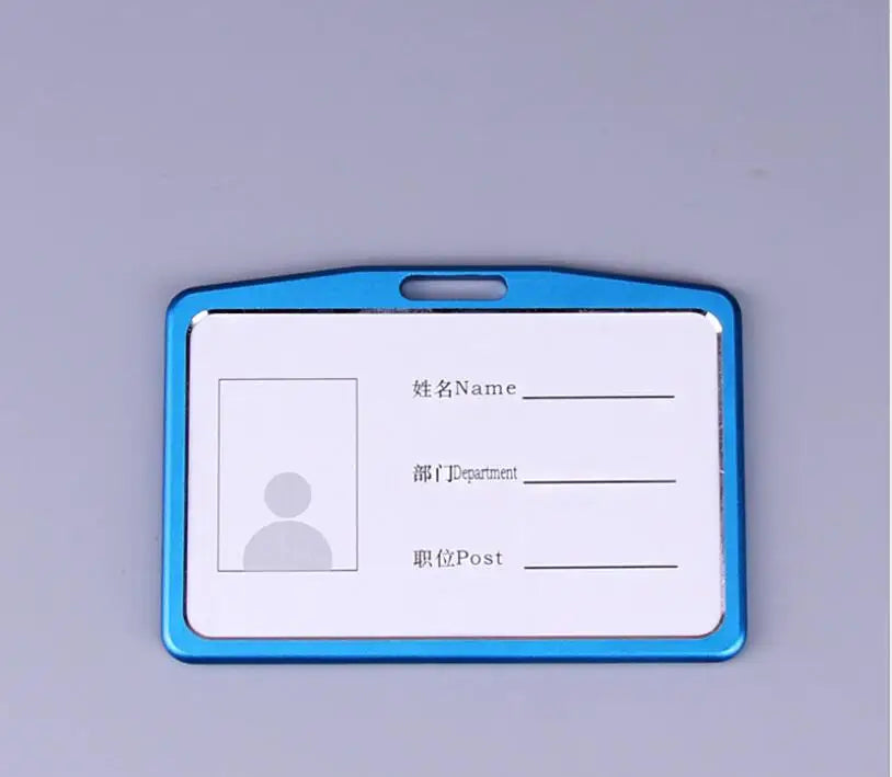 Credit Card Cover Women Aluminum Alloy Work Name Card Holders Case Business Work Card ID Badge Lanyard Holder Metal Bags
