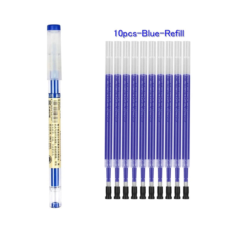 Gel Pens 0.35mm Red/Black/Blue Ink Set Refills Rod Gel Pen For Handle Marker School Office Stationery Student Writing Supplies